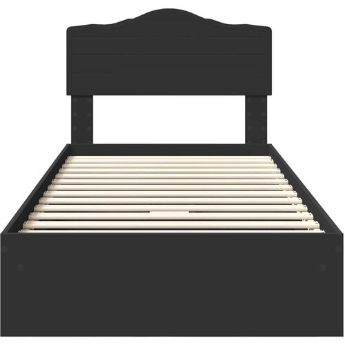  Krevet s od storage Crna 90 x 190 cm Konstruirano drvo Slike