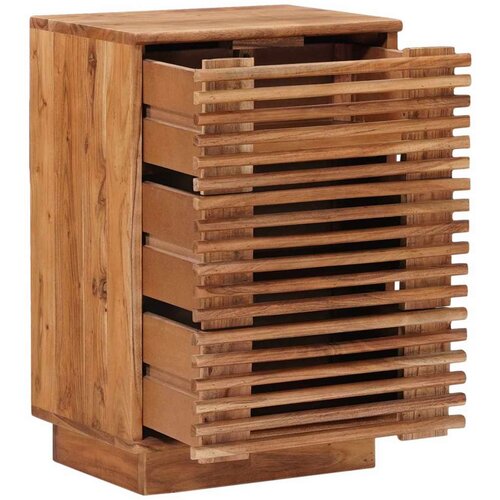  Noćni ormar s ladicama Prirodna 40 x 30 x 60 cm Slike
