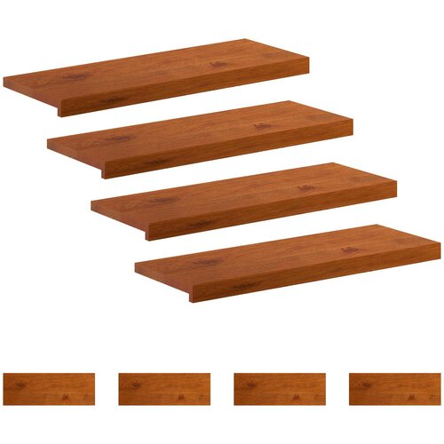  Stepenica 8 kom. 80 x 25 x 2 cm Smeđa Čvrsto Hrastovo Drvo Slike