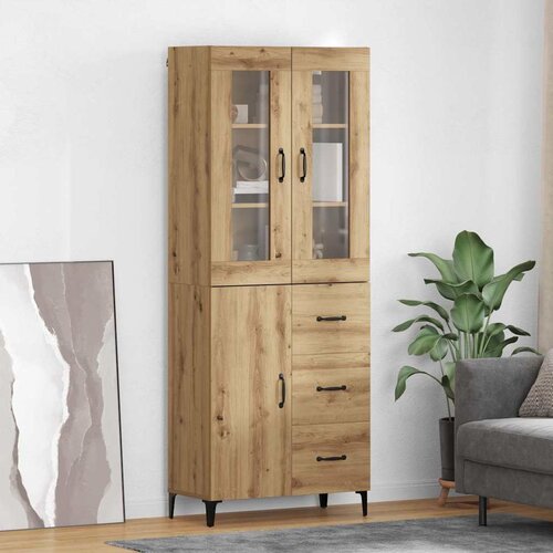 vidaXL Highboard Umjetnički hrast 69,5 x 34 x 180 cm Konstruirano drvo Cijene