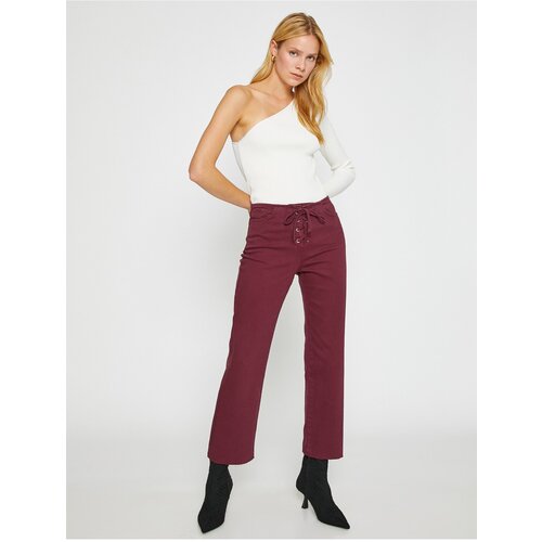 Koton Pants - Burgundy - Bootcut Slike