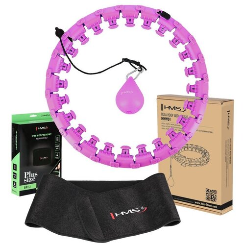  Set hula hoop hhw12 ljubičast s utegom hms + podr&scaron;ka za struk br163 crni plus veličina Cijene