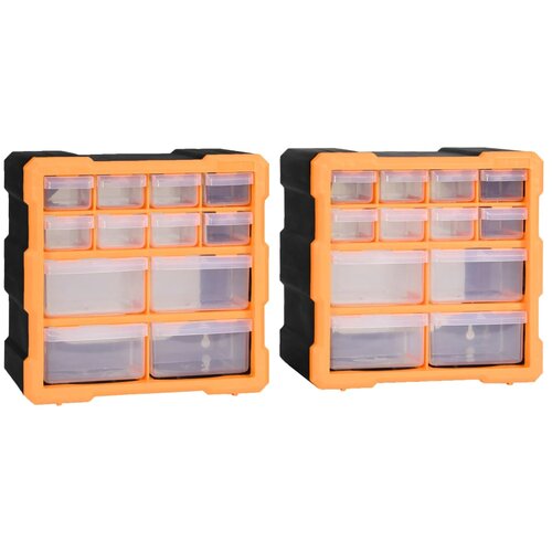 vidaXL Organizatorji z 12 predali 2 kosa 26,5x16x26 cm Cene