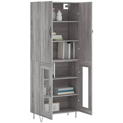  Visoka komoda siva sonome 69,5x34x180 cm od konstruiranog drva Slike