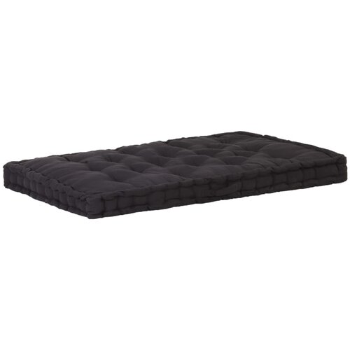 The Living Store Talna sedežna blazina za paleto bombaž 120x80x10 cm črna - Blazina Za Paleto, (21438856) Cene