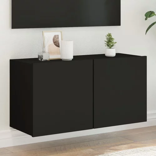  Zidni TV ormarić crni 80x30x41 cm