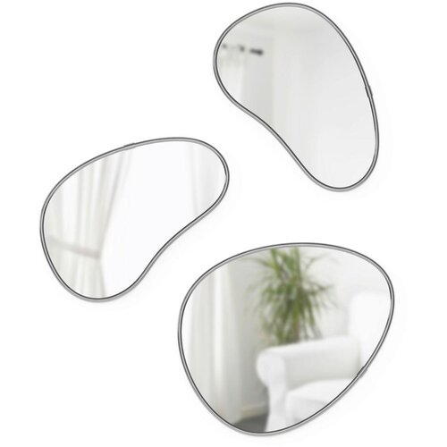 Umbra SET OGLEDAL, 31.3/26.2/1.9 cm umetna masa, steklo, leseni material Cene