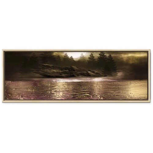  Slika - Contemplation (1 Part) Narrow - First Variant 90x30 U prirodnom drvenom okviru Cene