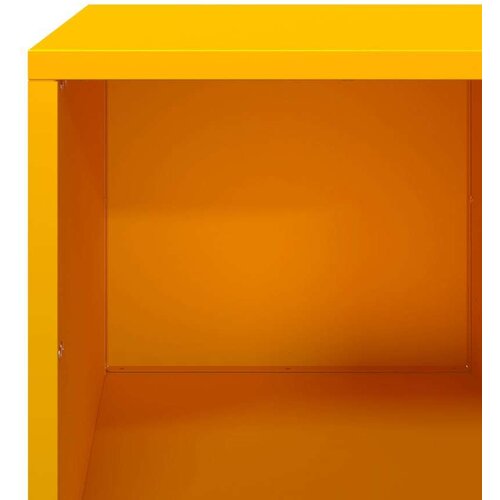 vidaXL Klubska mizica gorčično rumena 101,5x50x43,5 cm valjano jeklo Cene