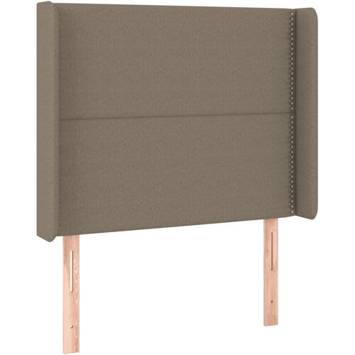  LED uzglavlje smeđesivo 103 x 16 x 118/128 cm od tkanine Slike