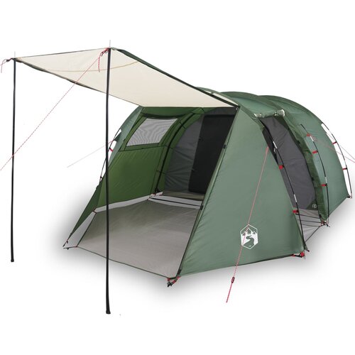 vidaXL Šotor za kampiranje za 4 osebe zelen 420x260x153 cm 185T taft, (21058086) Cene