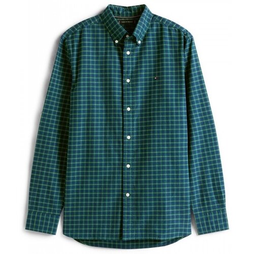 Tommy Hilfiger Srajce z dolgimi rokavi HERITAGE OXF SEAS CHECK Zelena Cene