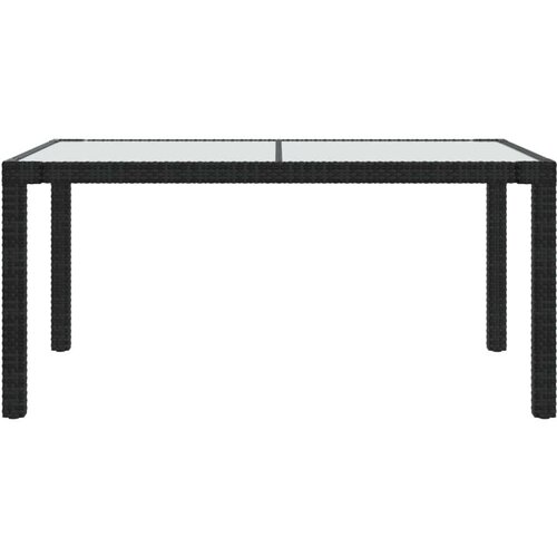 VidaXL Vrtni stol 150x90x75 cm od kaljenog stakla i poliratana crni Slike