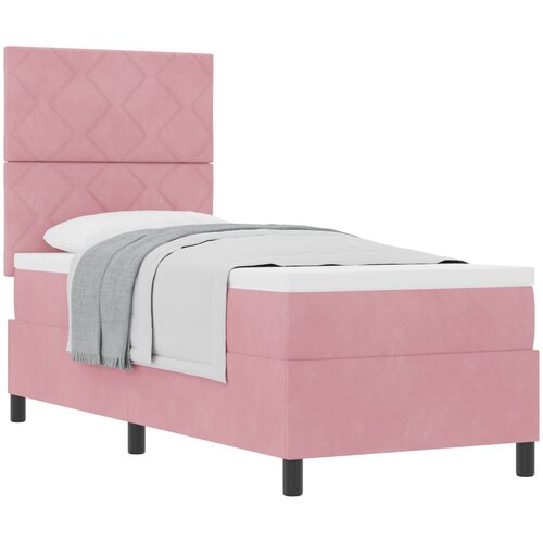 vidaXL Box Spring Krevet s Madracem Ružičasti 80x200 cm Baršun Cijene