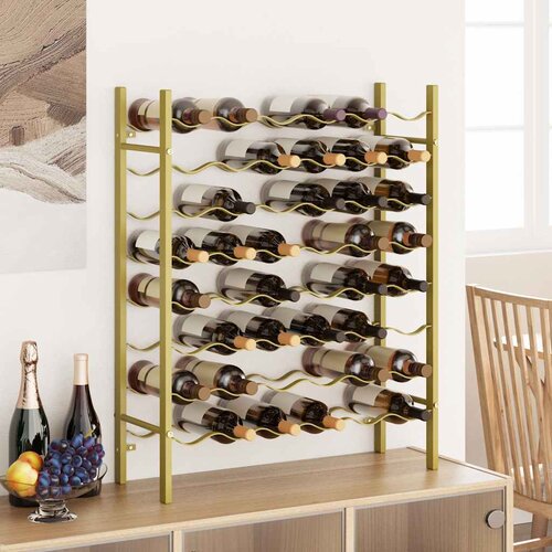  Stalak za vino za 48 boca zlatni metalni Cijene