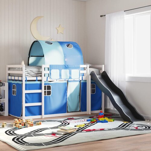 The Living Store Pograd s toboganom in zavesami moder 90x200 cm - Pograd, (21625333) Slike