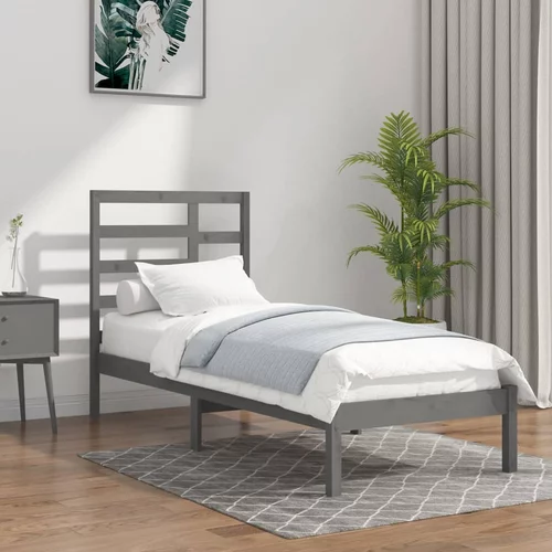  za krevet od masivnog drva sivi 90 x 200 cm