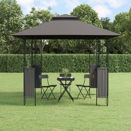 vidaXL paviljon s streho antracit 300x300x270 m jeklo Cene