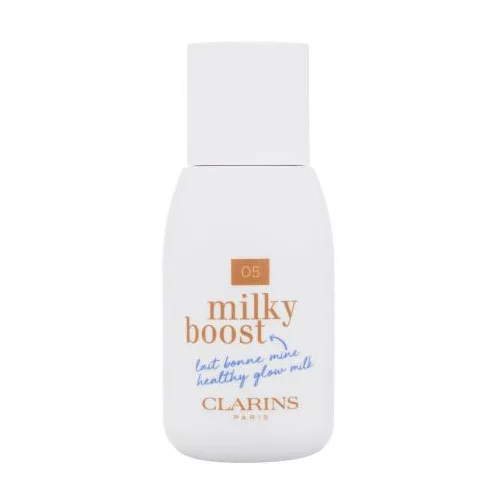 Clarins Milky Boost puder za vse tipe kože 50 ml Odtenek 05 milky sandalwood POKR