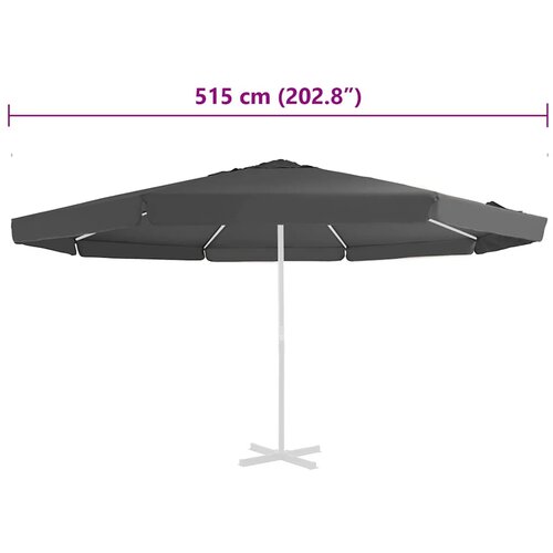  Zamjenska tkanina za vrtni suncobran 515 cm antracit Slike