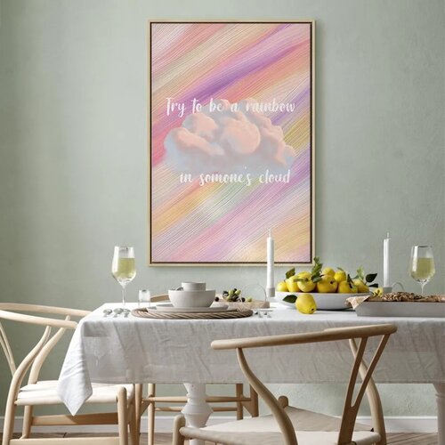  Slika - Try to Be a Rainbow (1 Part) Vertical 80x120 U prirodnom drvenom okviru Slike