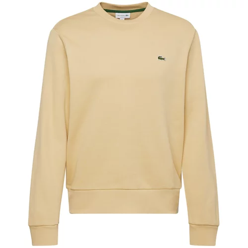 Lacoste Sweater majica pijesak / tamno zelena / bijela