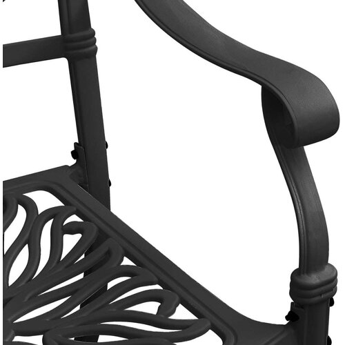 VidaXL 3-dijelni bistro set od lijevanog aluminija crni Slike