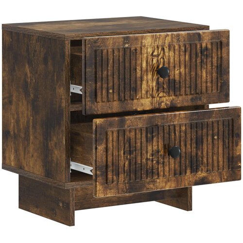  Noćni ormar s ladicama 2 pcs Dimljeni hrast 43 x 34,5 x 47,5 cm Slike
