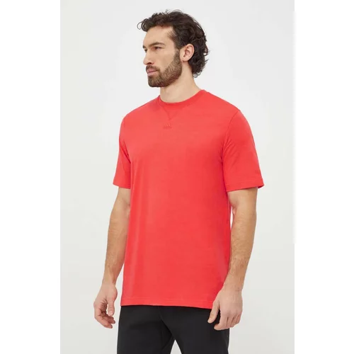 Adidas Pamučna majica za muškarce, boja: crvena, bez uzorka