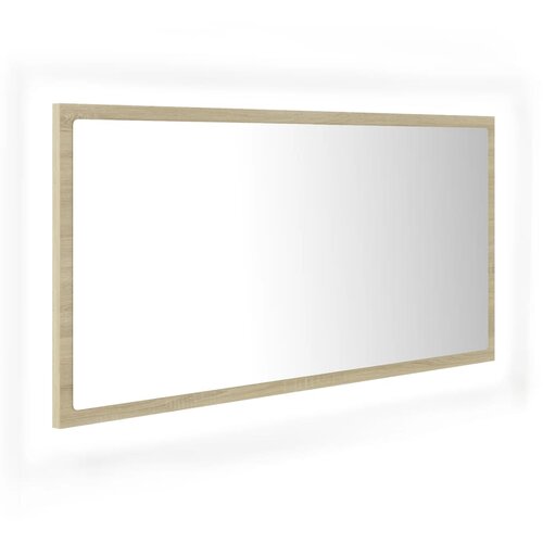 Maison Chic LED kopalni&scaron;ko Ogledalo - Zrcalo - Kozmetično ogledalo sonoma hrast 90x8,5x37 cm akril, (21697926) Cene
