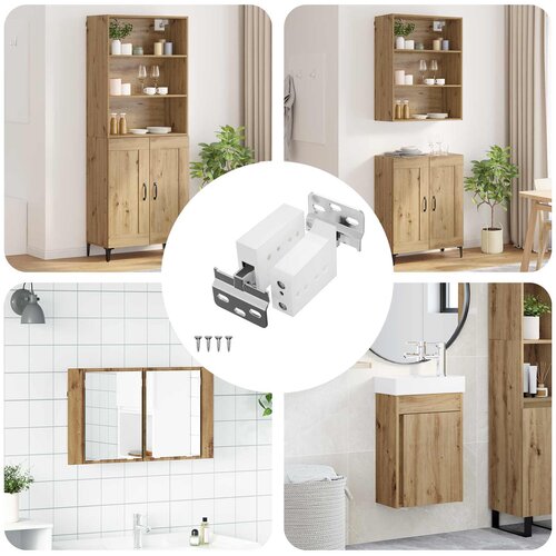  Osi za vješanje ormara 12 pcs Bijelo 70 x 48 x 19 mm Cene