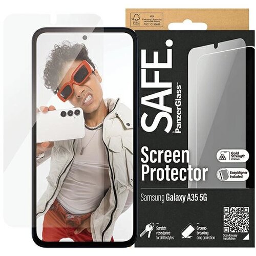 PanzerGlass SZKŁO HARTOWANE SAFE BY ULTRA-WIDE FIT Z POZYCJONEREM NA SAMSUNG GALAXY A35 5G, (21911654) Cene