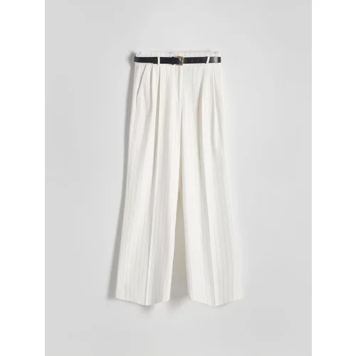 Reserved - Prugaste hlače - bijela