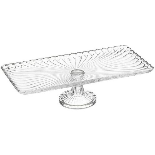Alegre servirni krožnik s podstavkom Glass 37,5x18cm, pravokoten, steklo Slike