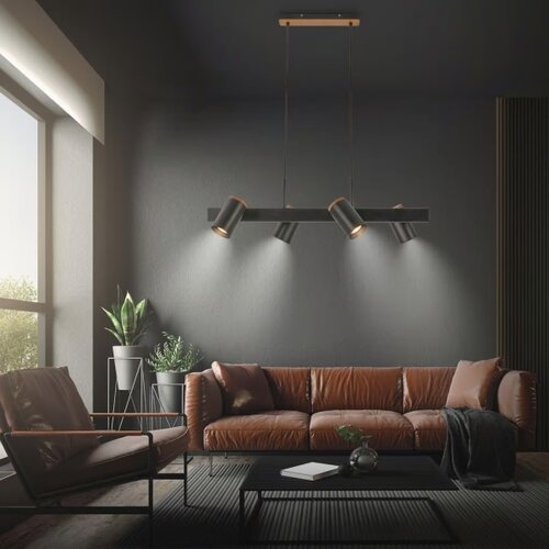 BRILONER 4059045 - Luster na sajli ERA 4xGU10/10W/230V crne boje Slike