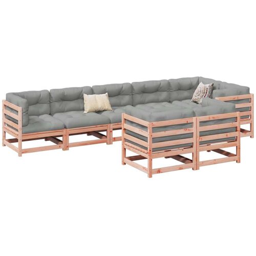  8-dijelni set vrtnih sofa od masivnog drva duglazije Slike