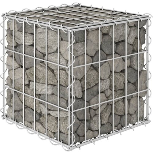 vidaXL Kockasta visoka greda gabion iz jeklene žice 30x30x30 cm Cene