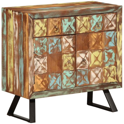 Ormarić s ladicama Vi&scaron;ebojni 70x35x70 cm puno drvo, prerađeno Cijene