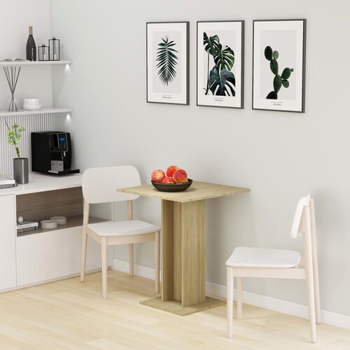 vidaXL Bistro mizica sonoma hrast 60x60x75 cm iverna plošča Cene