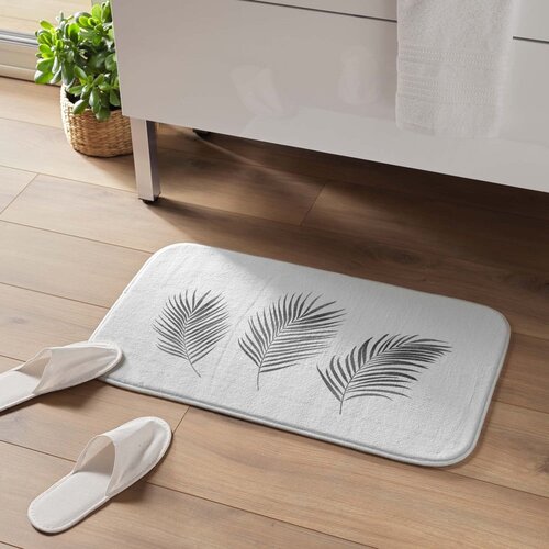 Douceur d int&amp;eacute;rieur Kopalni&amp;scaron;ka preproga 45x75 cm v beli in srebrni barvi Orbella &amp;ndash; Slike