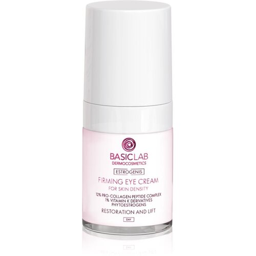 BasicLab Dermocosmetics Estrogenis krema za oči za zaglađivanje i učvr&amp;scaron;ćivanje s peptidima 18 ml Slike
