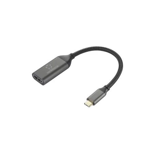 Renkforce RF-5234038 USB-C® / HDMI adapterski kabel [1x muški konektor USB-C® - 1x ženski konektor HDMI] crna pletena zaštita 0.15 m