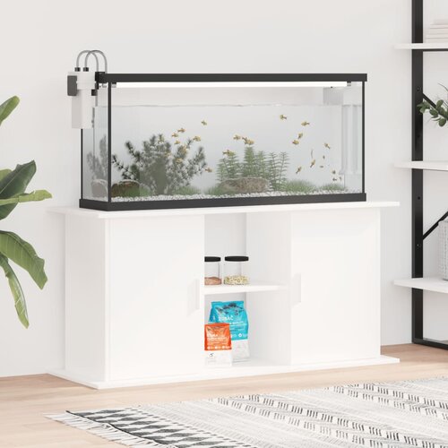 vidaXL Stojalo za akvarij belo 121x41x58 cm inženirski les Cene