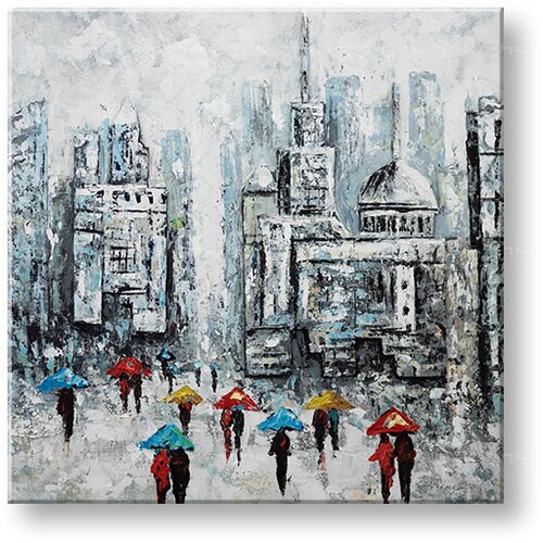  Slikana slika na platnu grad 70x70 cm Slike