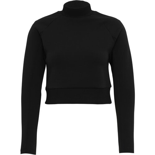 Urban Classics Women&amp;#039;s cropped hoodie without hood with stand-up collar black Slike