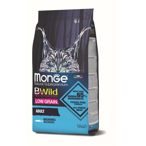 Monge suva hrana za mačke sa ukusom inćuna bwild low grain adult 1.5 kg Cene