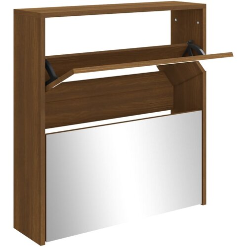 Maison Chic Omarica za obutev - Kopa za čevlje z ogledalom 2-nadstropna 63x17x67 cm, (21776587) Cene