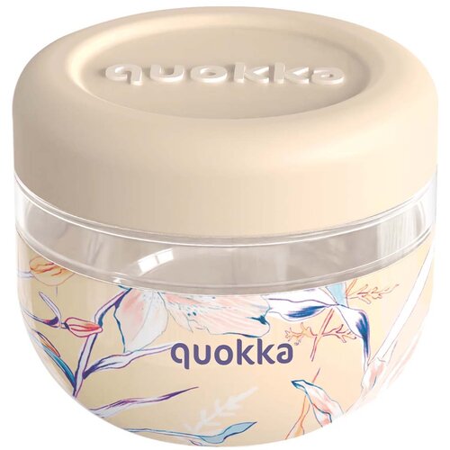 NOBRAND Quokka, Posoda za hrano z vintage cvetličnim motivom 500ml s pokrovom, Bež, (5000071439) Cene