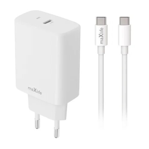 Maxlife MXTC-10-30C PD QC charger 1x USB-C 30W white + USB-C - USB-C cable 60W Cijene