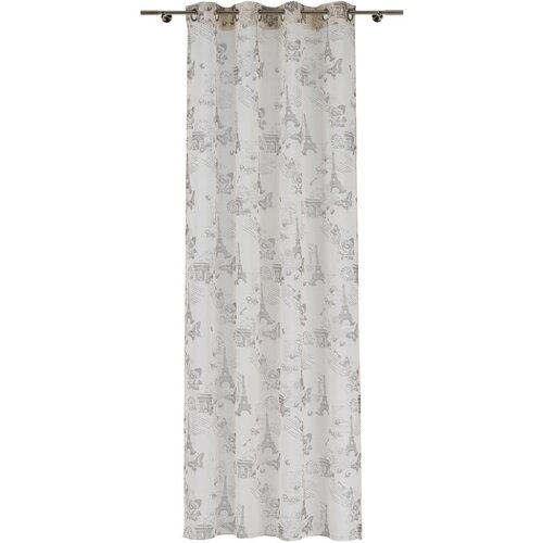 Mendola Fabrics Bež prozirna zavjesa 140x245 cm Defence – Cijene